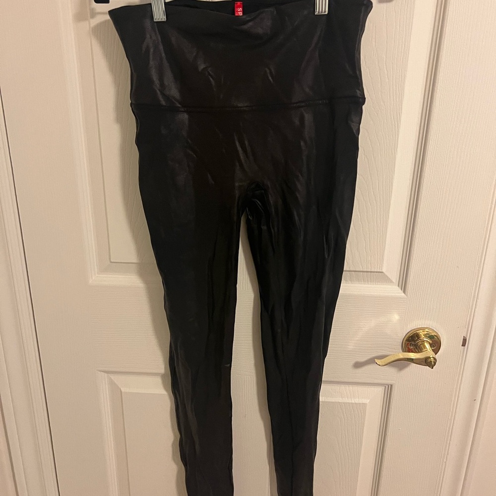 Spanx Leather Leggings XL Tall